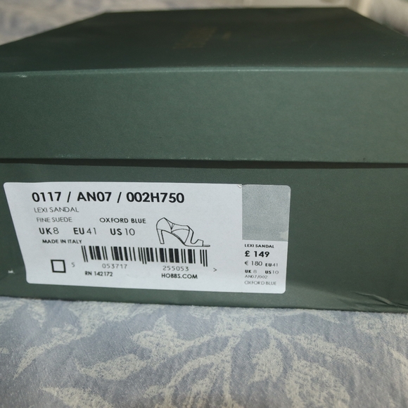 Hobbs Lexi Suede Sandals Blue US 10 - Picture 3 of 10